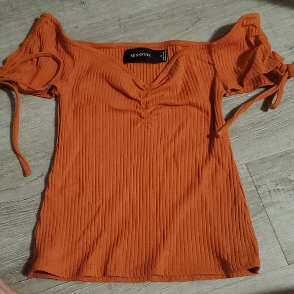 Orange Rib Top - Picture 1 of 1